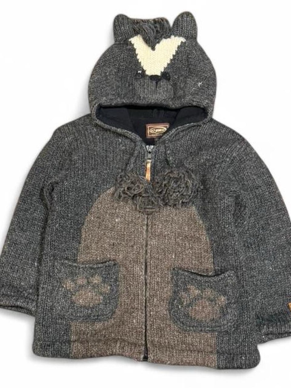 Y2K Kyber Animal Design Wool Cute Zip Up Hoodie